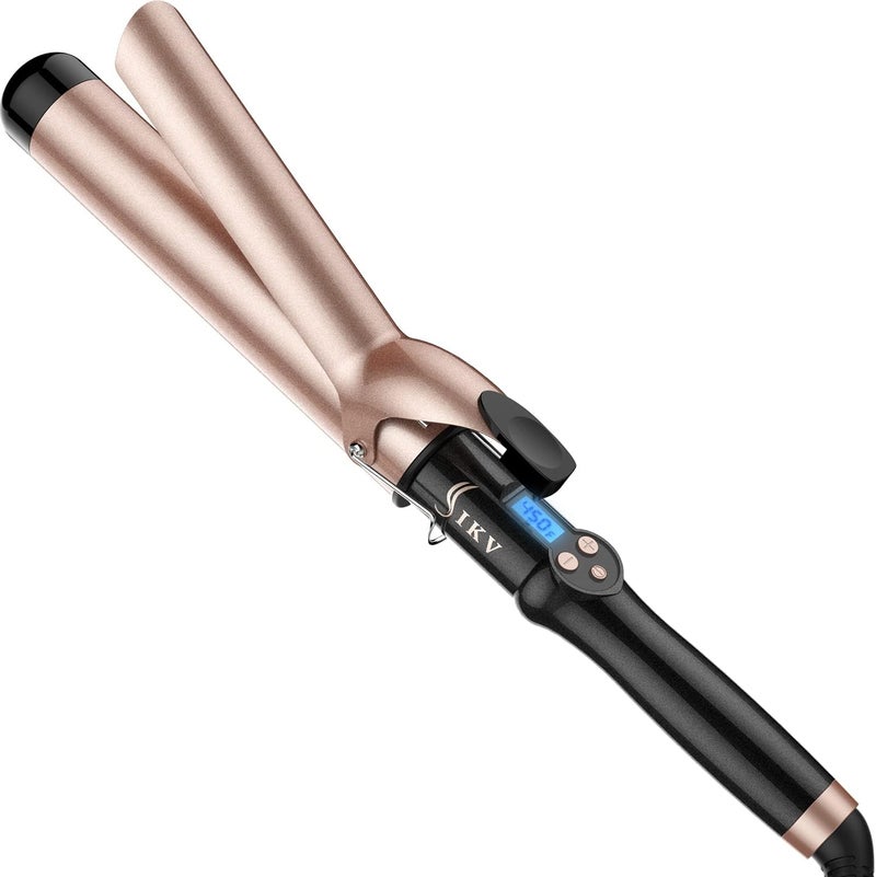 IKV 1 1/2 inch Extra Long Barrel Curling Iron, 1.5 Inch Large Barrel for Long Hair Ceramic Tourmaline - Image 1